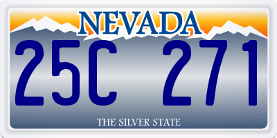 NV license plate 25C271