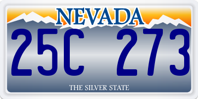 NV license plate 25C273