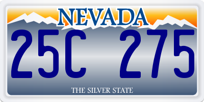 NV license plate 25C275