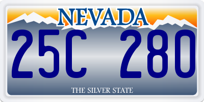 NV license plate 25C280