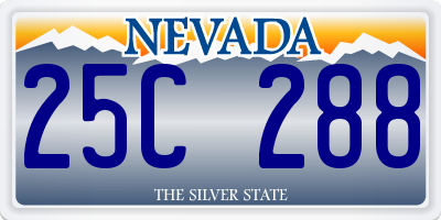 NV license plate 25C288