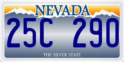 NV license plate 25C290