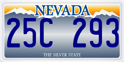 NV license plate 25C293