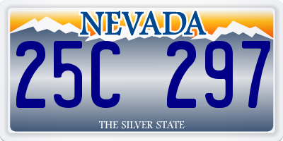 NV license plate 25C297