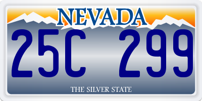NV license plate 25C299