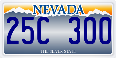 NV license plate 25C300