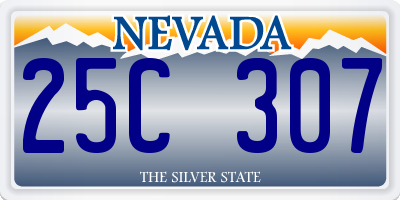 NV license plate 25C307