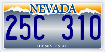 NV license plate 25C310