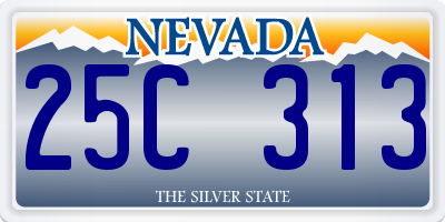 NV license plate 25C313