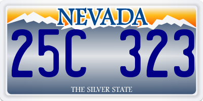 NV license plate 25C323
