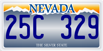 NV license plate 25C329