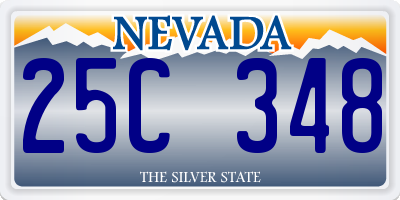 NV license plate 25C348