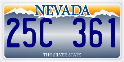 NV license plate 25C361