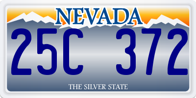 NV license plate 25C372