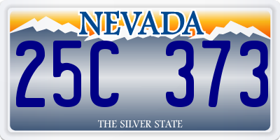 NV license plate 25C373