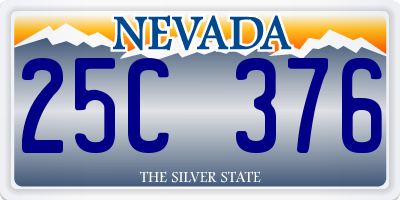 NV license plate 25C376