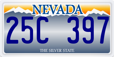 NV license plate 25C397