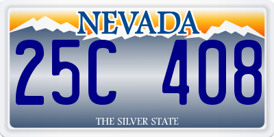 NV license plate 25C408