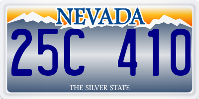 NV license plate 25C410