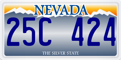 NV license plate 25C424