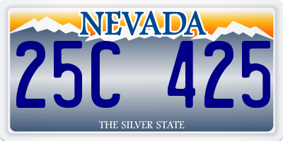 NV license plate 25C425