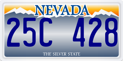 NV license plate 25C428