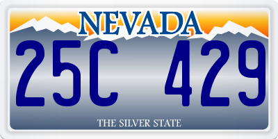 NV license plate 25C429