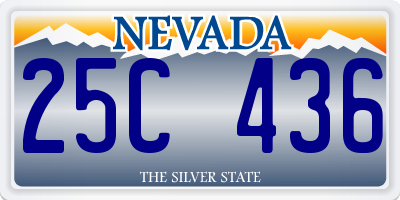 NV license plate 25C436