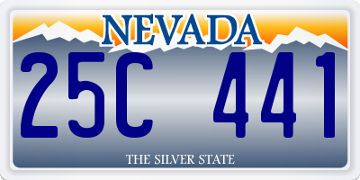 NV license plate 25C441