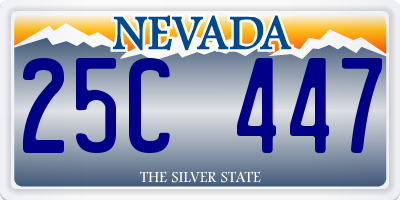 NV license plate 25C447