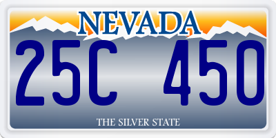 NV license plate 25C450