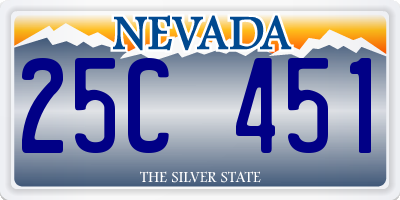 NV license plate 25C451