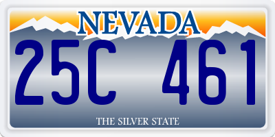 NV license plate 25C461