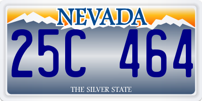 NV license plate 25C464