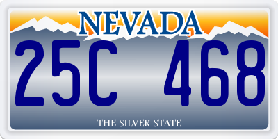 NV license plate 25C468