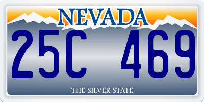 NV license plate 25C469