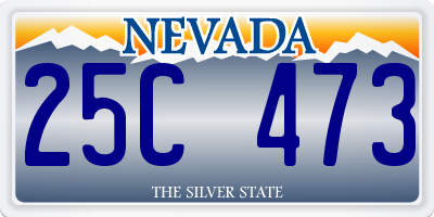 NV license plate 25C473