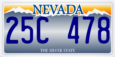 NV license plate 25C478