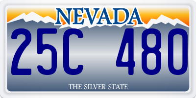 NV license plate 25C480