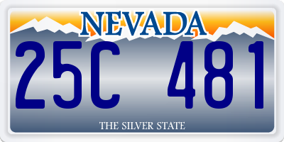 NV license plate 25C481