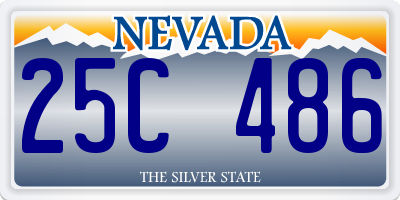 NV license plate 25C486