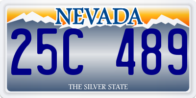 NV license plate 25C489