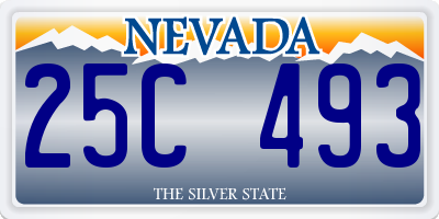 NV license plate 25C493