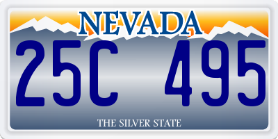 NV license plate 25C495