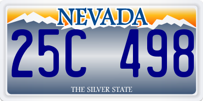 NV license plate 25C498