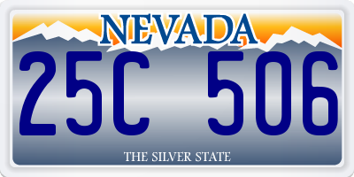 NV license plate 25C506