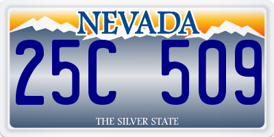 NV license plate 25C509