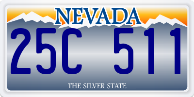 NV license plate 25C511