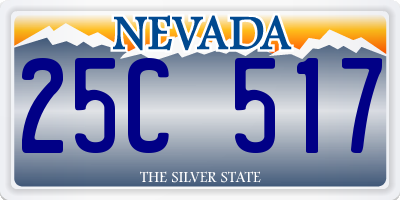 NV license plate 25C517