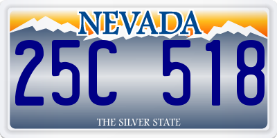 NV license plate 25C518